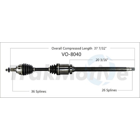 Surtrack Axle Cv Axle Shaft, Vo-8040 VO-8040